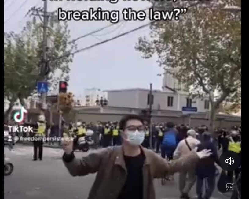 One brave man in Shanghai