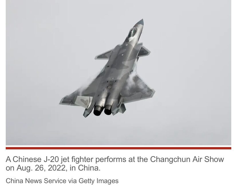 China reportedly stole US military technology for its J-20 fighter 据报道,中国为其J-20战斗机窃取了美国军事技术